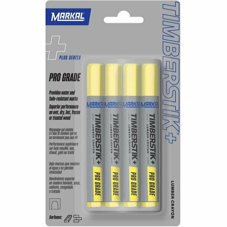 MARKAL LUMBER CRAYON YELLOW 8in. 4PC 80441